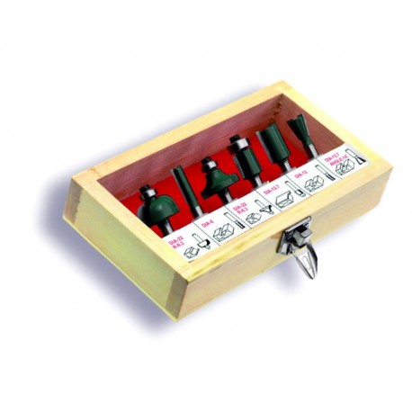 Holzfräser 6-teilig - 6mm Zylinderschaft