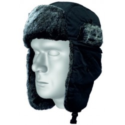 Wintermütze mit Ohrenschutz schwarz