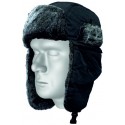Wintermütze mit Ohrenschutz schwarz